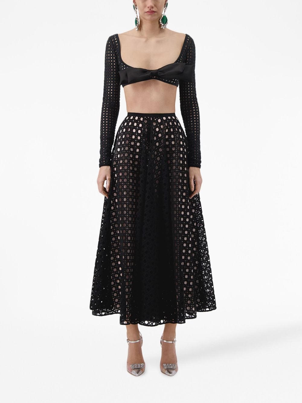 Giambattista Valli Cropped top - Zwart