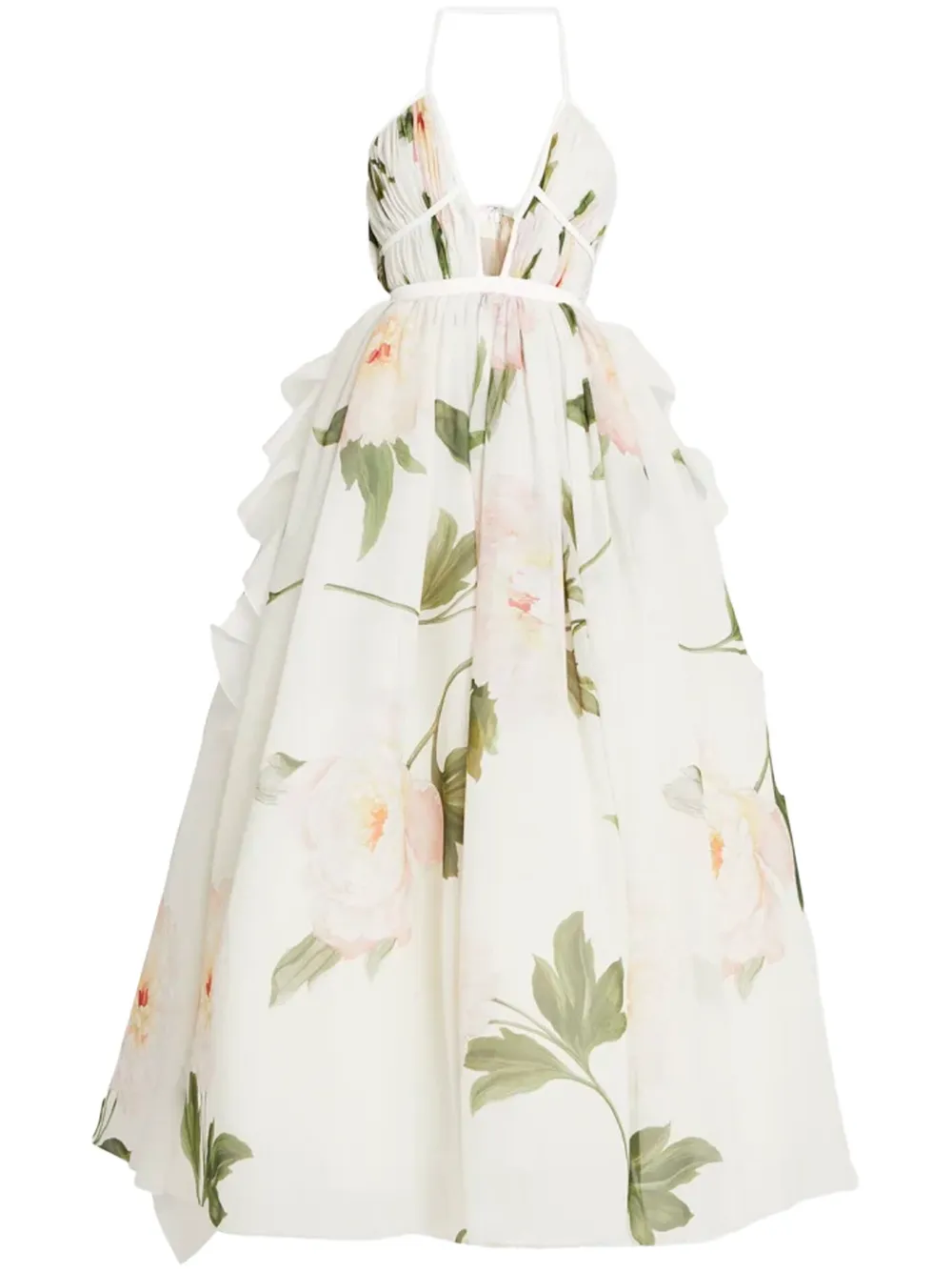 Giambattista Valli - floral-print silk flared gown