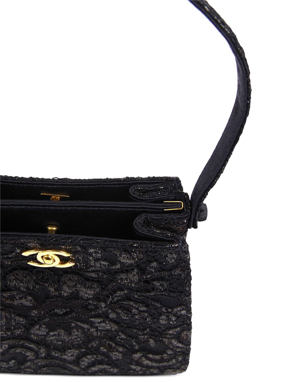 CHANEL 1998 Both Sides lace shoulder bag Women