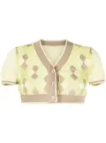 Jacquemus argyle-check-pattern cropped top - Yellow
