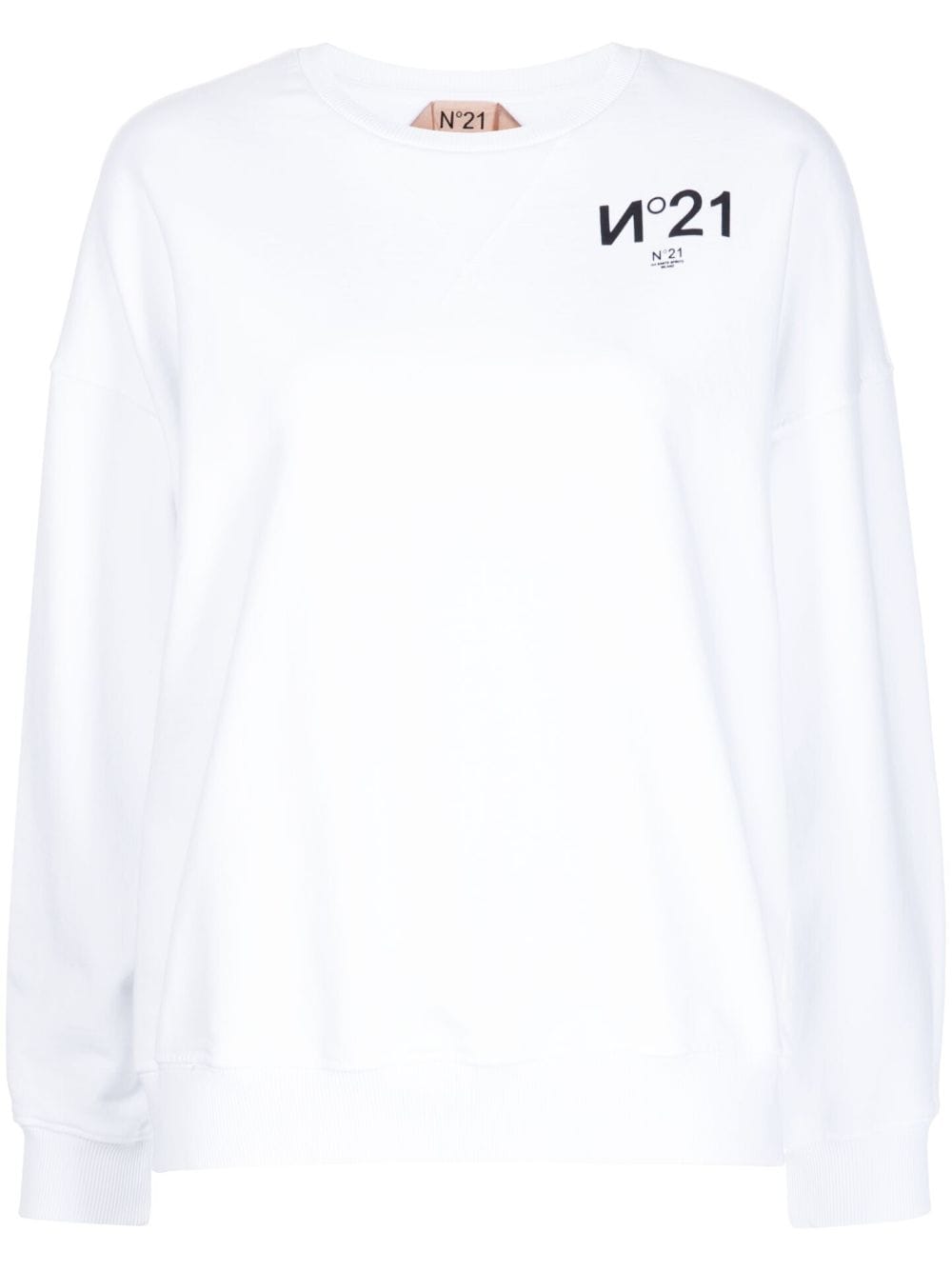 N°21 Logo-print Cotton Sweatshirt In White