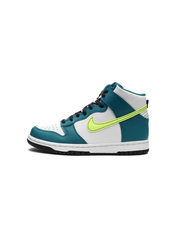 Nike Kids Yellow and Blue High-Top Basketball Sneakers Amazon.com | Nike Jordan Baby Boy main image 3