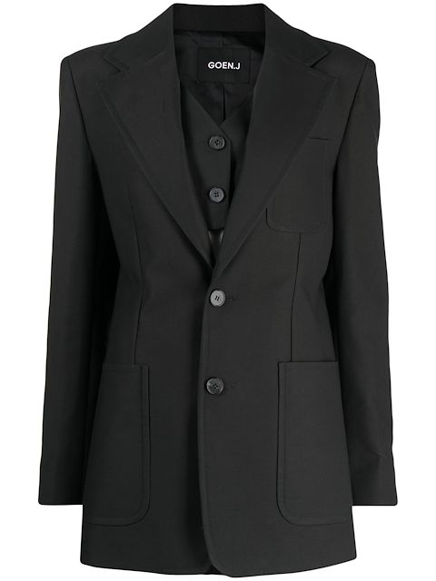 Goen.J notched-lapels single-breasted blazer 