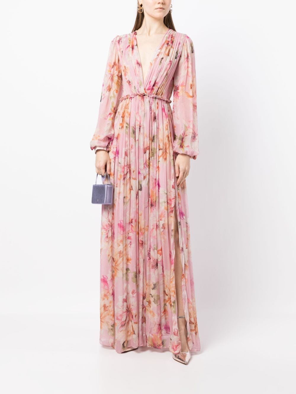 Costarellos Maxi-jurk met bloemenprint - Roze