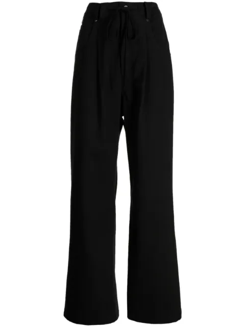 Goen.J pantalones con panel en contraste