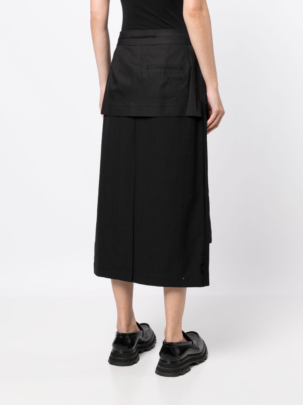 Shop Goen J Inside-out Midi Skirt In Black