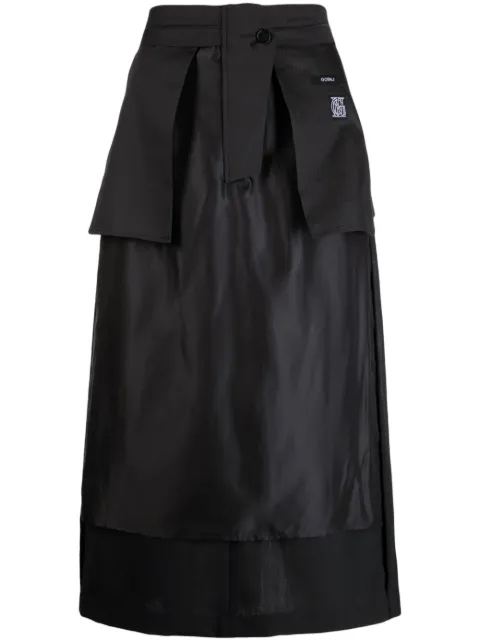 Goen.J Inside-out midi skirt