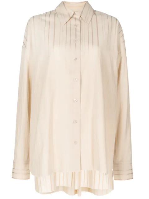 Goen.J striped metallic-threading shirt