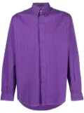 Versace Pre-Owned 1980s striped button-down shirt - Purple
