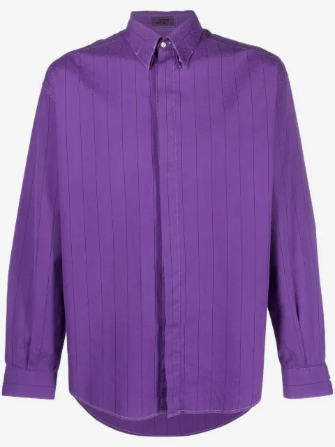 Versace Pre-Owned 1980s striped button-down shirt