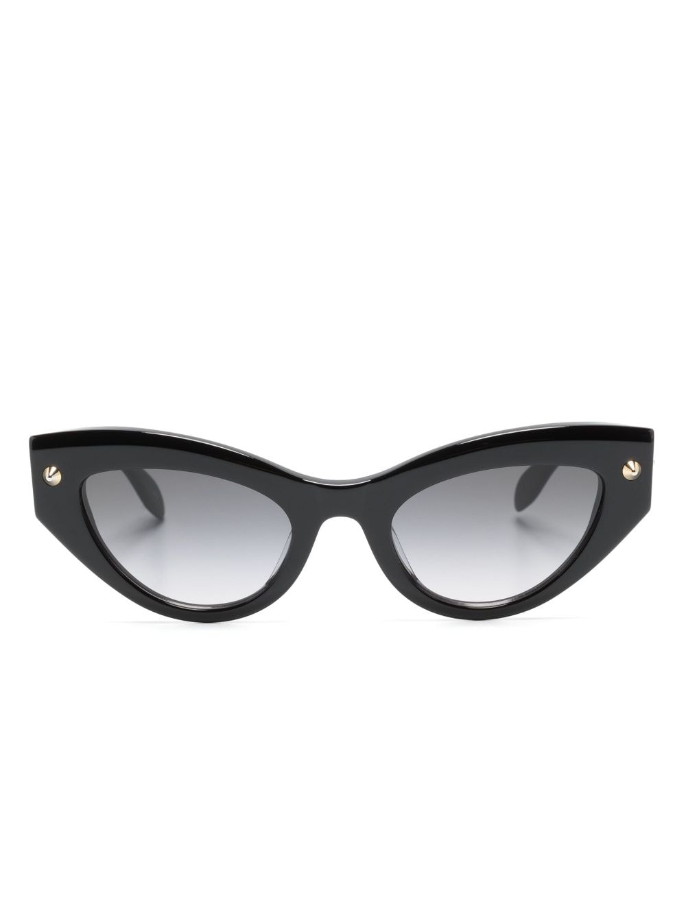 Alexander Mcqueen Spike-studs Detail Cat-eye Sunglasses In Black