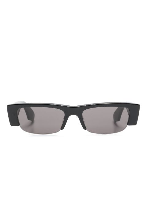 Alexander McQueen Eyewear Graffiti slashed rectangle sunglasses Men