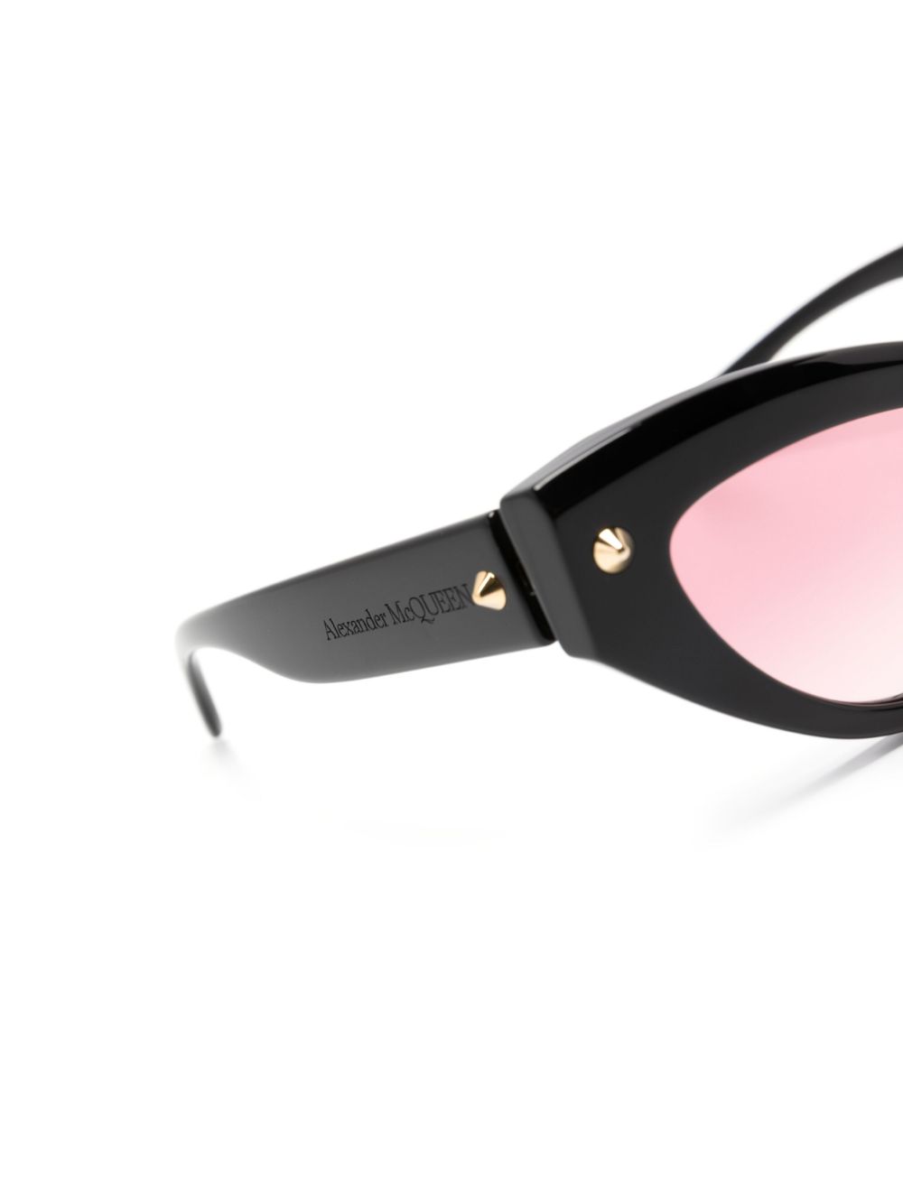 Shop Alexander Mcqueen Cat Eye-frame Sunglasses In Black