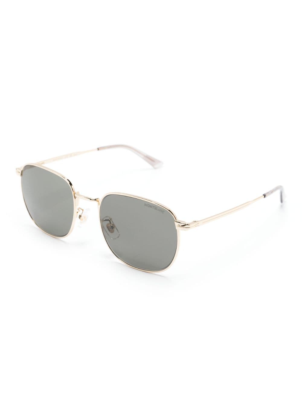 Montblanc square-frame metal sunglasses - Goud