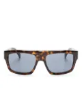 Dunhill tortoiseshell-effect rectangle-frame sunglasses - Brown