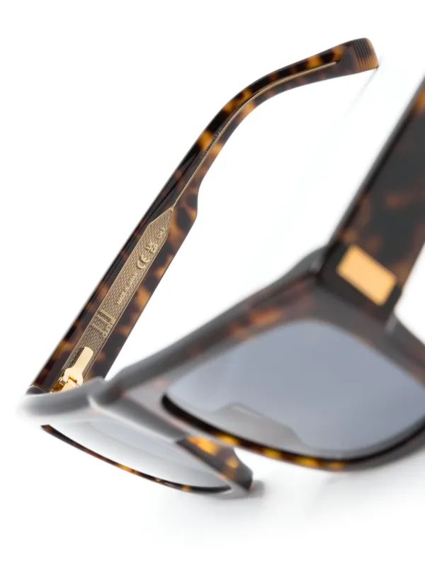 Dunhill Rectangular Tortoiseshell Sunglasses With Metallic Accents - NWT Alfred Dunhill 6186 - Vintage luxury sunglasses made in Austria main image 4