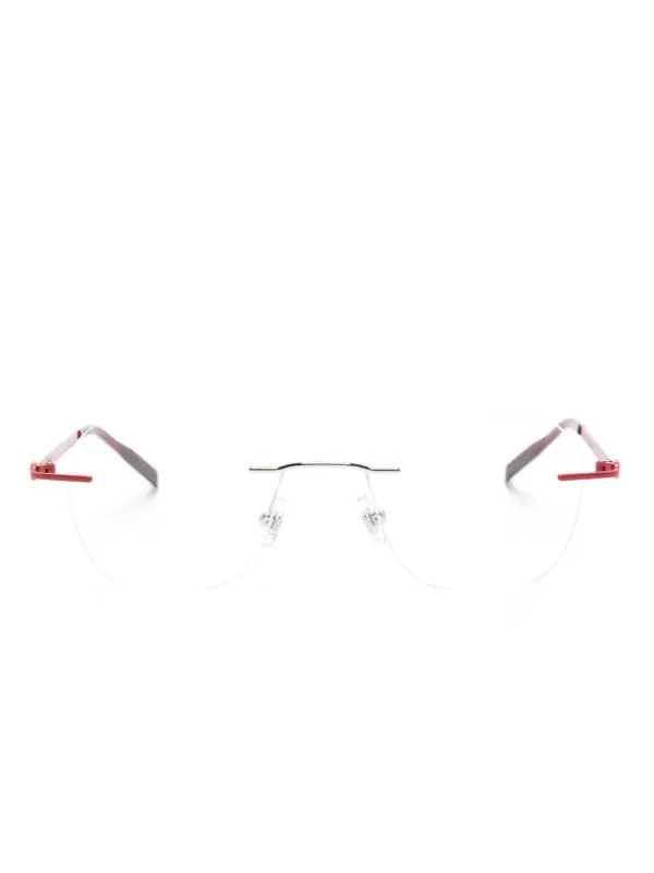 Montblanc Rimless round-frame Glasses - Farfetch