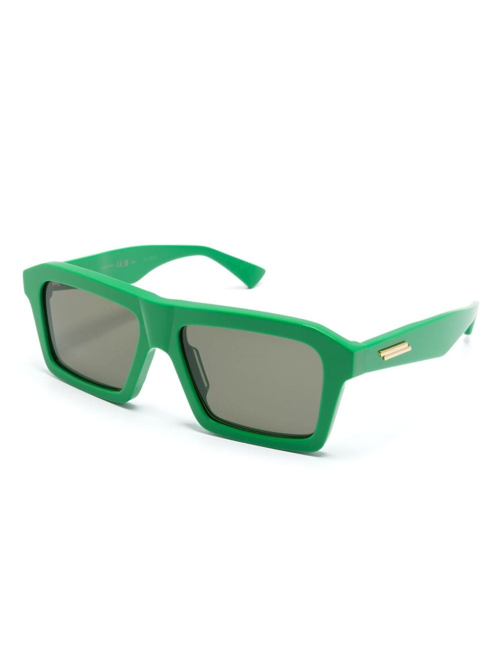 Bottega Veneta Eyewear Boxy zonnebril met rechthoekig montuur - Groen