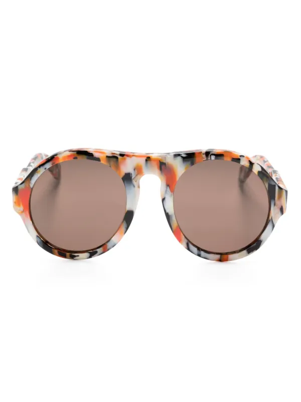 Lunette ronde orange clearance