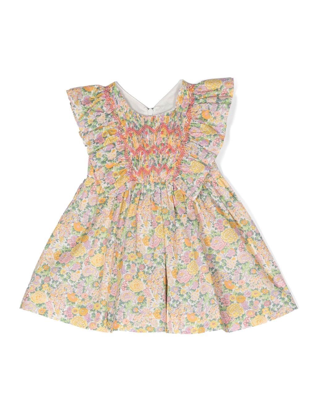 Tartine Et Chocolat floral-embroidered Cotton Dress - Farfetch