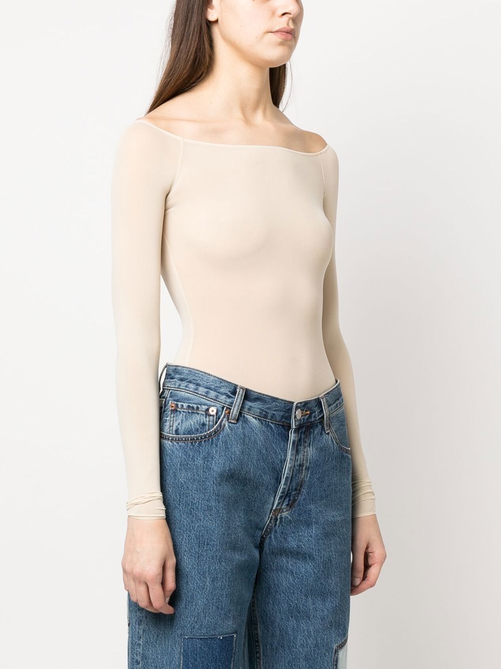 MM6 Maison Margiela long-sleeves bardot-neckline body Women