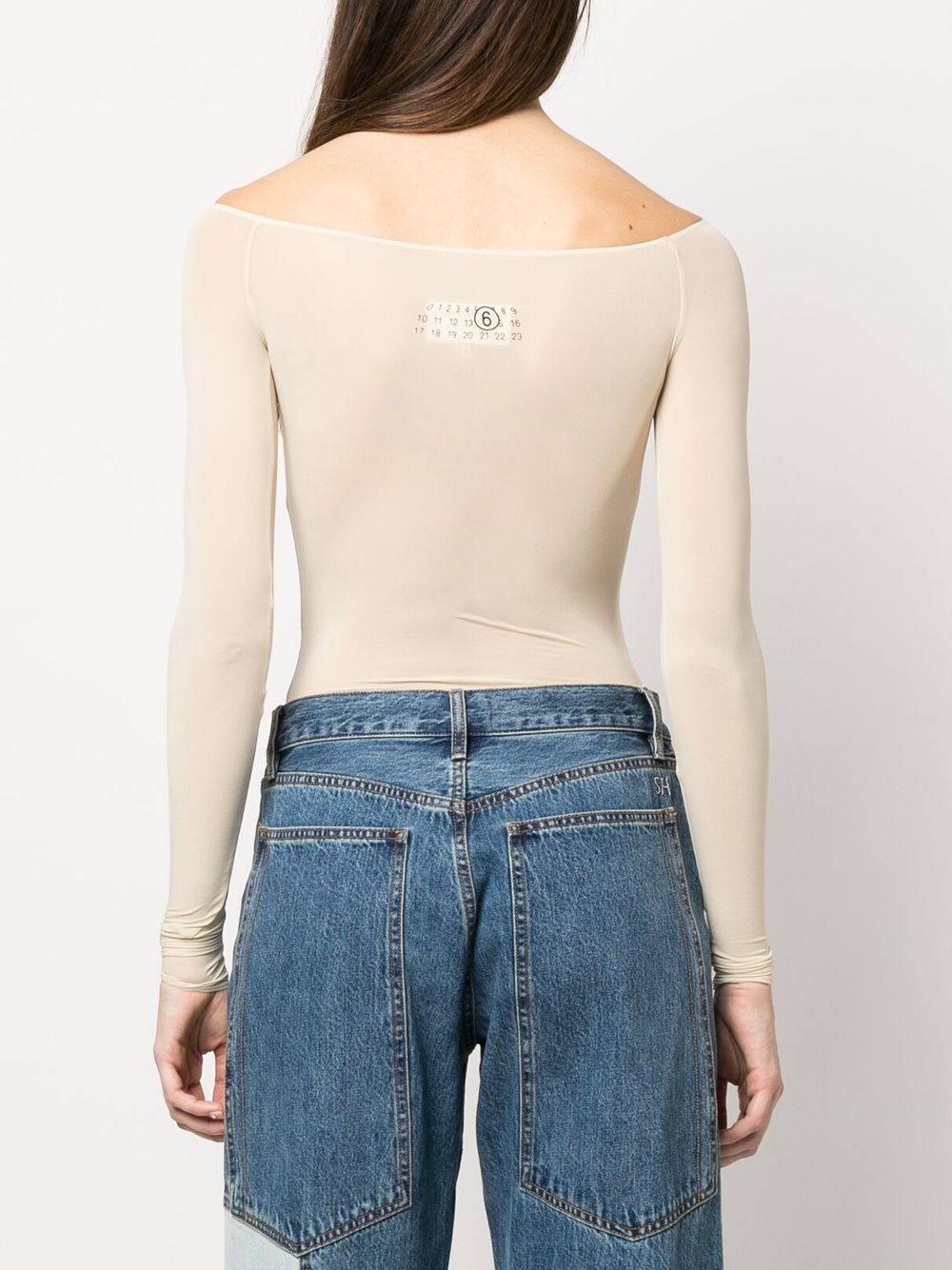 MM6 Maison Margiela long-sleeves bardot-neckline body Women