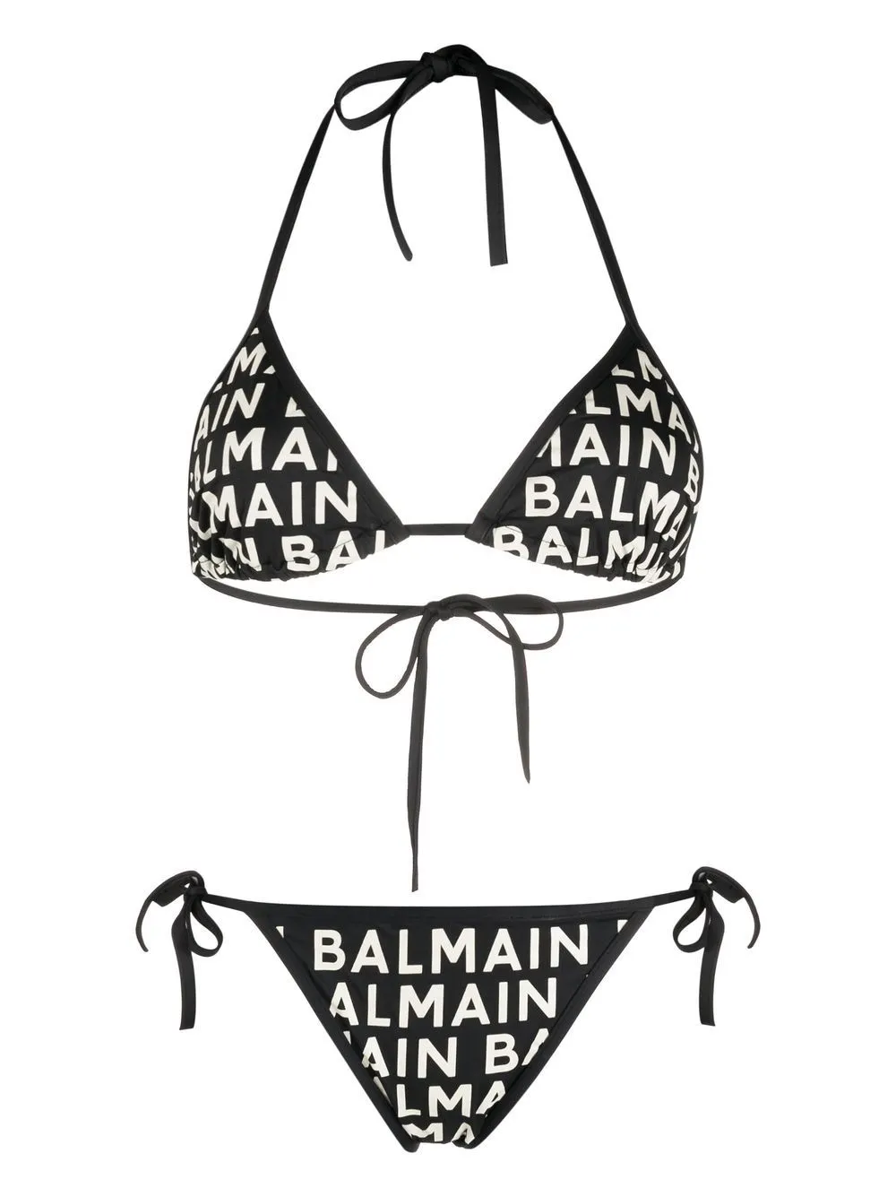 BALMAIN 大面积LOGO印花比基尼套装