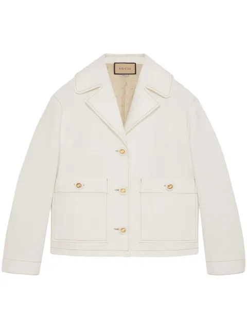 Gucci single-breasted cotton jacket