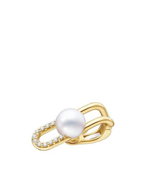 TASAKI 18kt yellow gold Collection Line Fine Link pearl single ear cuff