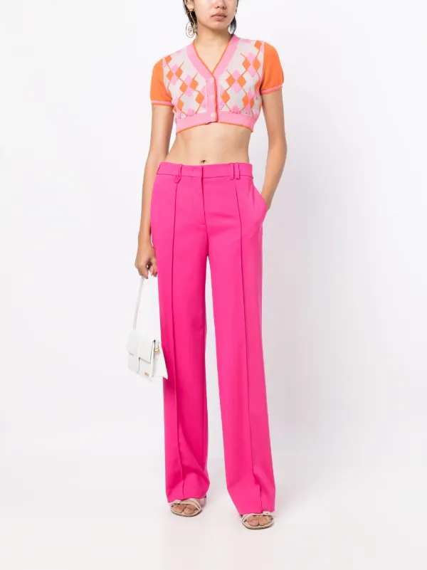 Jacquemus argyle-check-pattern Cropped Top | Orange | FARFETCH