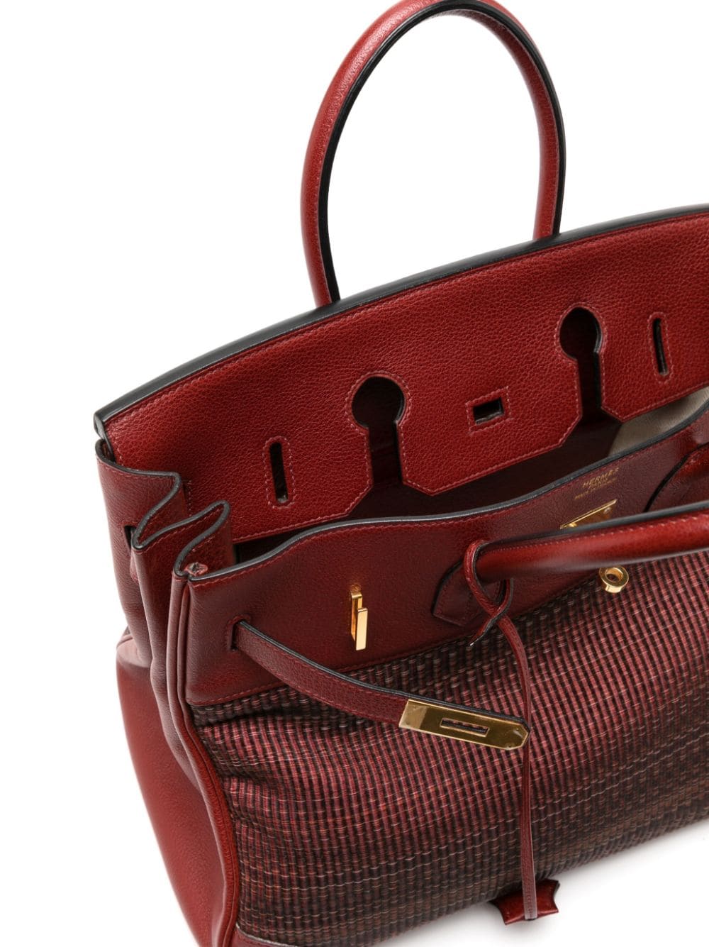 Pre-owned Hermes 2002  Birkin 35 Handbag In Red