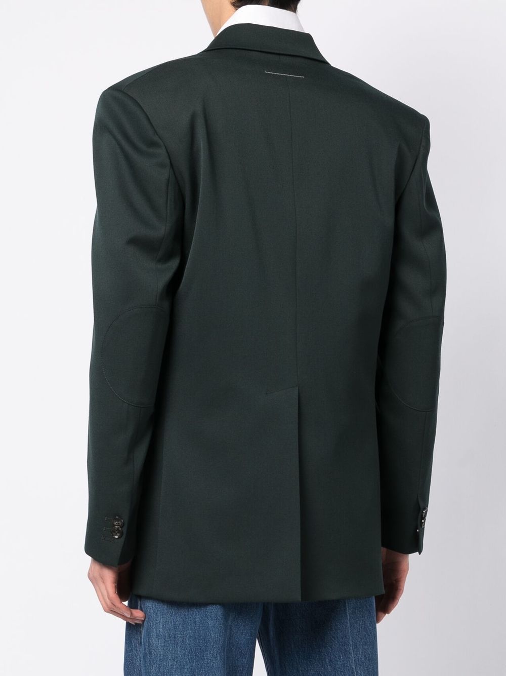 Shop Mm6 Maison Margiela Single-breasted Blazer In Green