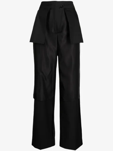 Goen.J inside-out straight-leg trousers