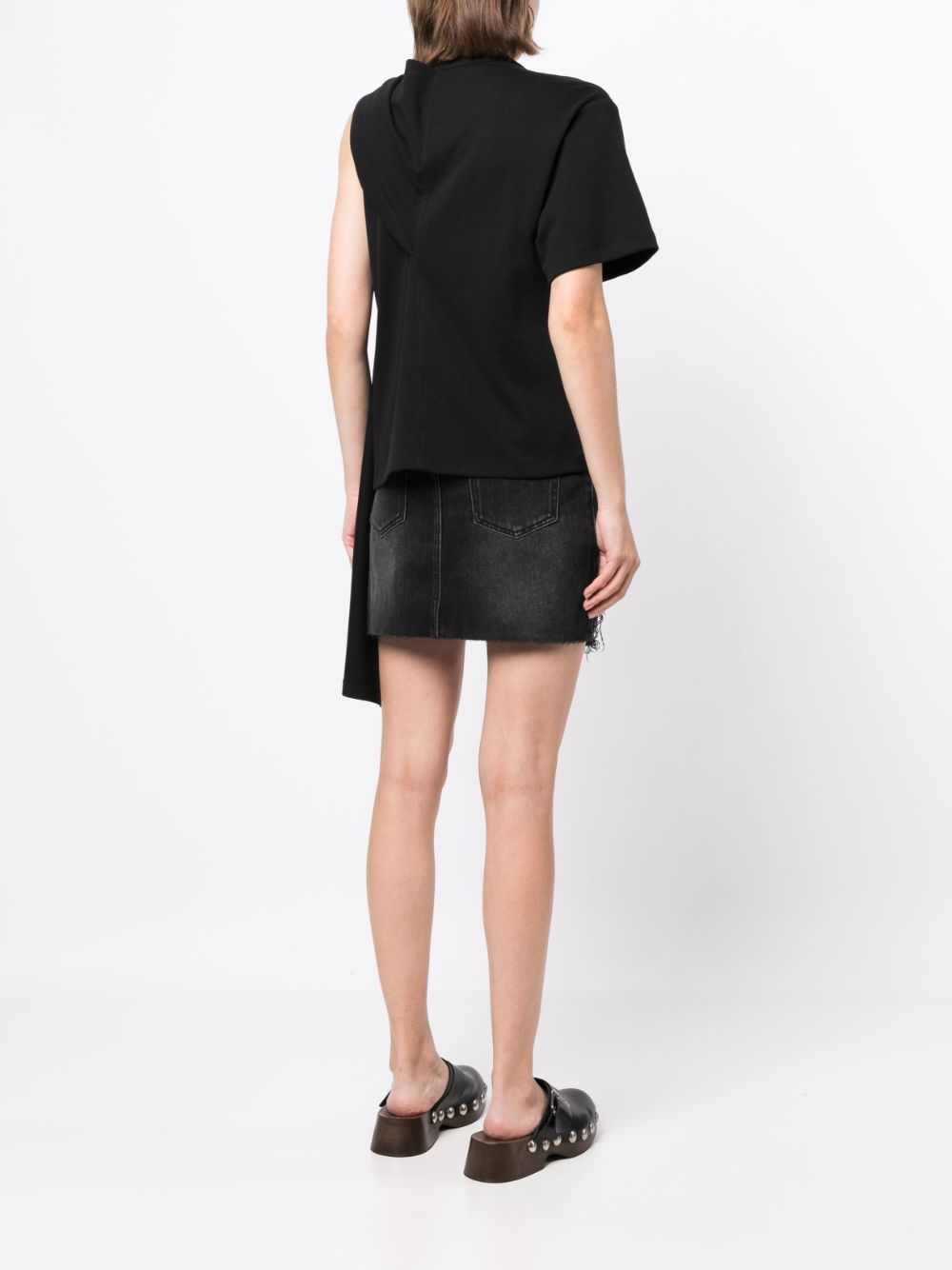 Shop Goen J Asymmetric Twist-detail Blouse In Black