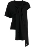 Goen.J asymmetric knot-detail T-Shirt - Black
