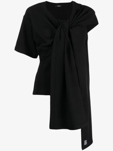 Goen.J asymmetric knot-detail T-Shirt