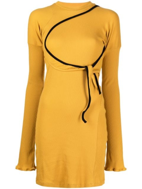 Ottolinger tied-waist ribbed-knit dress