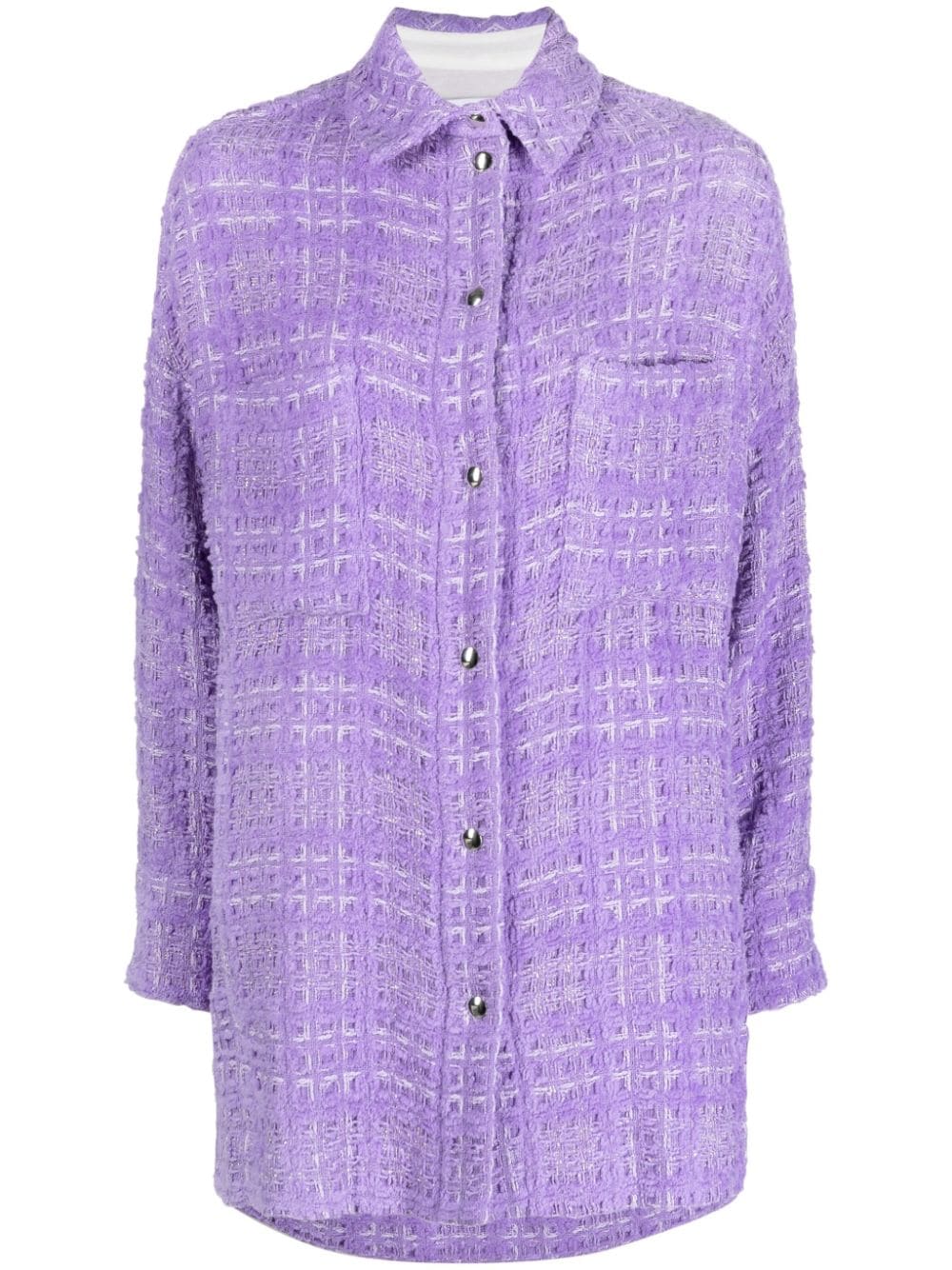 Iro Button-down Fastening Tweed Jacket In Violett