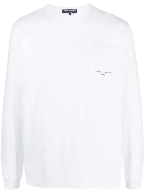 Comme Des Garçons logo-print pocket long sleeves T-shirt