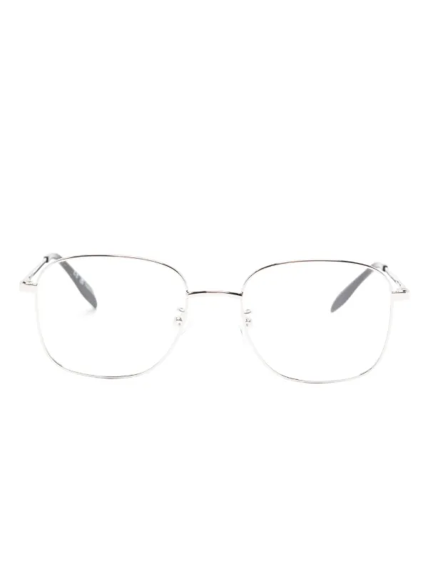 Alexander McQueen Eyewear square-frame Glasses Silver