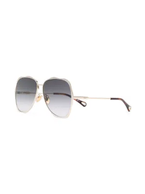 Saint Laurent Eyewear ハート サングラス | ゴールドトーン | FARFETCH JP