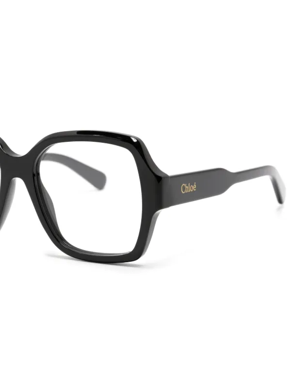 Chloé Eyewear スクエア眼鏡フレーム | ブラック | FARFETCH JP