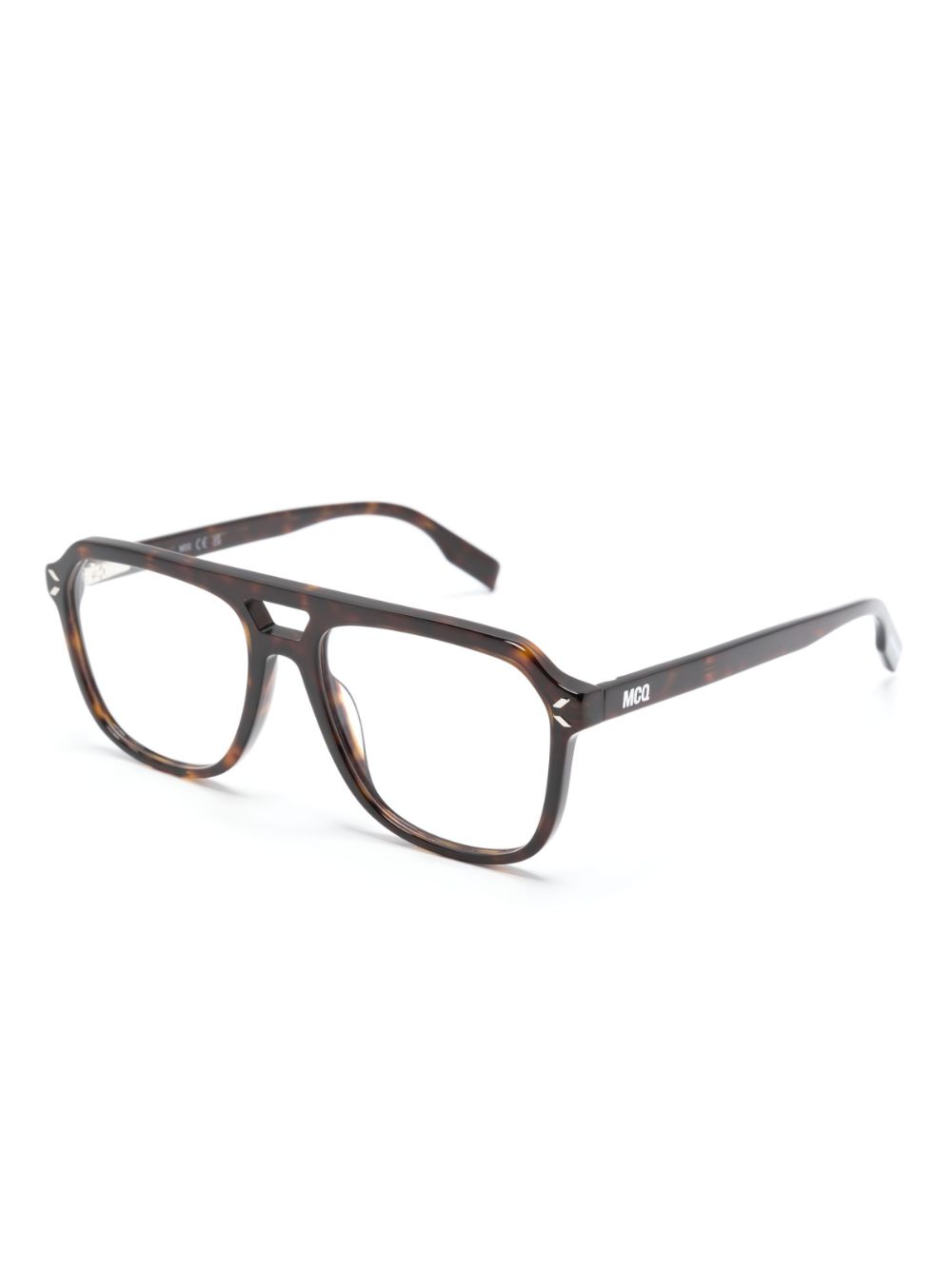 MCQ tortoiseshell-effect pilot glasses - Bruin
