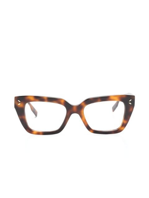 MCQ lunettes de vue carrées à effet écailles de tortue