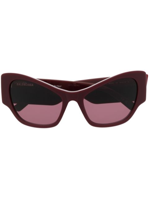 Balenciaga Eyewear enamelled-logo cat-eye frame sunglasses Men