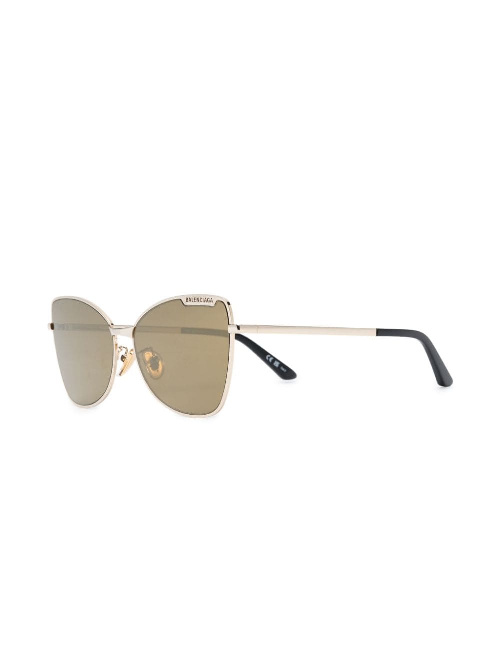 Shop Balenciaga Cat-eye Frame Sunglasses In Gold