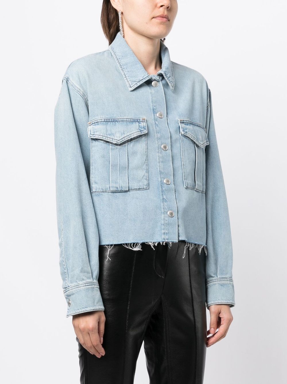 AGOLDE NYX Cropped Denim Shirt - Farfetch