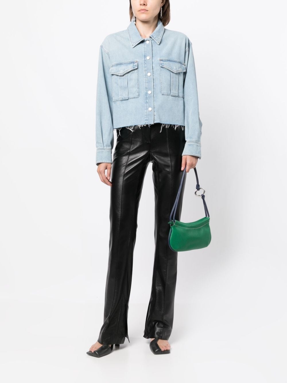 AGOLDE NYX Cropped Denim Shirt - Farfetch