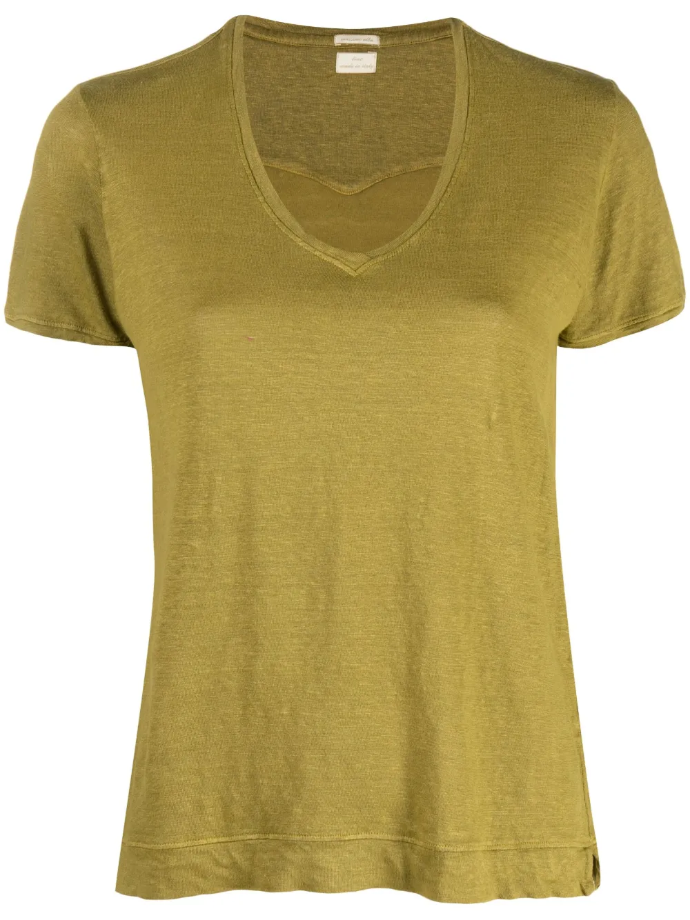 Massimo Alba Flores short-sleeve linen T-shirt