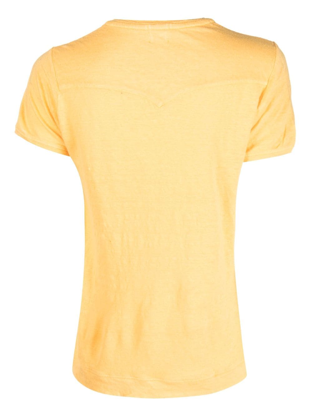 Shop Massimo Alba Flores Short-sleeve Linen T-shirt In Gelb